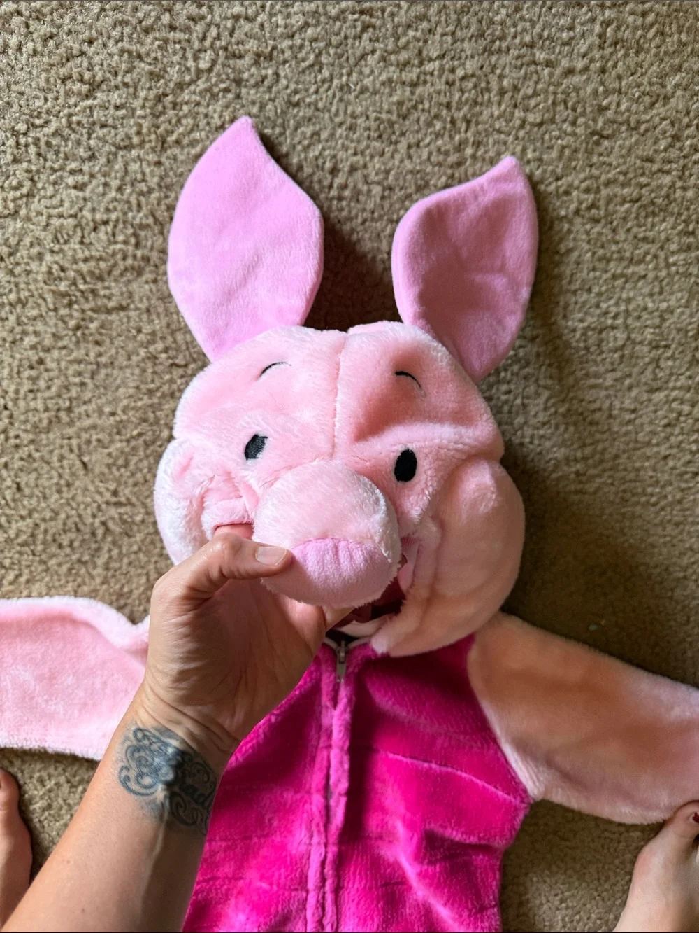 Disney Winnie the Pooh Pink Plush Hooded Costume